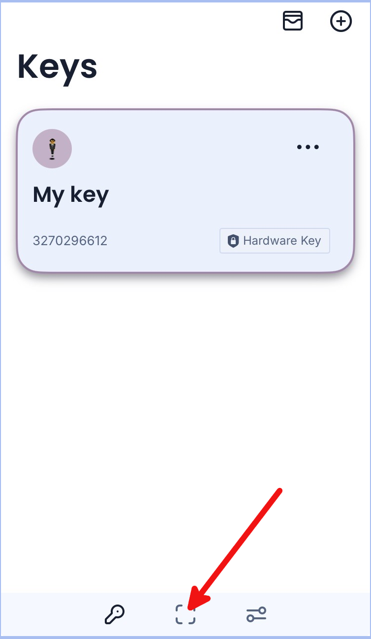 Tap the scan button