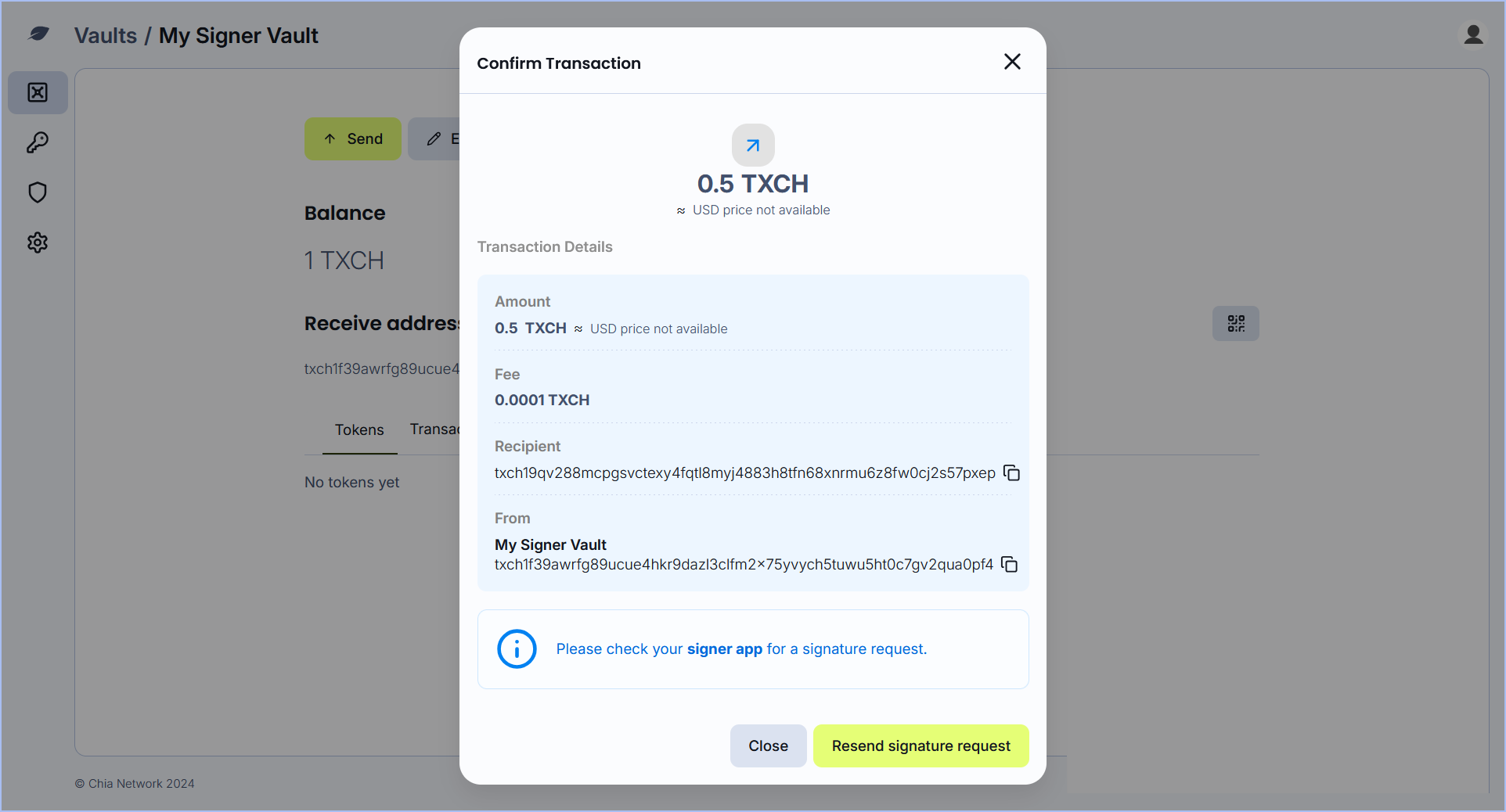 View transaction details